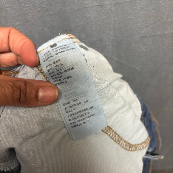 Hollister Jeans 36x32 Ripped Distressed Skater Streetwear Grunge Country Western - Picture 10 of 16